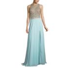 Glamour By Terani Couture Sleeveless Beaded Evening Gown-juniors