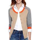 Stylus&trade; Long-sleeve Button-front Cardigan- Petite