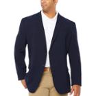 Jf J. Ferrar Navy Searsucker Big And Tall Sport Coat
