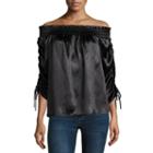 Project Runway Off The Shoulder Smocked Top