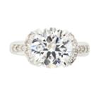 Sparkle Allure Womens Clear Cubic Zirconia Silver Over Brass Cocktail Ring