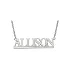 Personalized Sterling Silver 46x12mm Bamberg Font Name Necklace