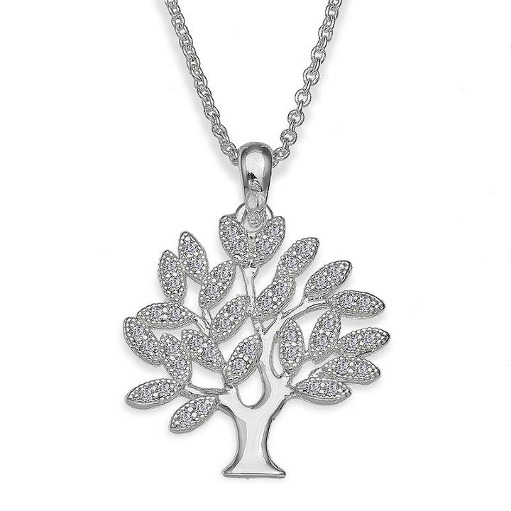 Sparkle Allure&trade; Cubic Zirconia Family Tree Pendant Necklace