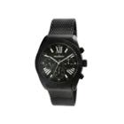 Peugeot Mens Black Stainless Steel Mesh Strap Watch 1045bk