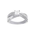 Lumastar 1 Ct. T.w. Diamond 14k White Gold Princess-cut Bridal Ring