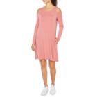 Alyx Long Sleeve Cold Shoulder Shift Dress
