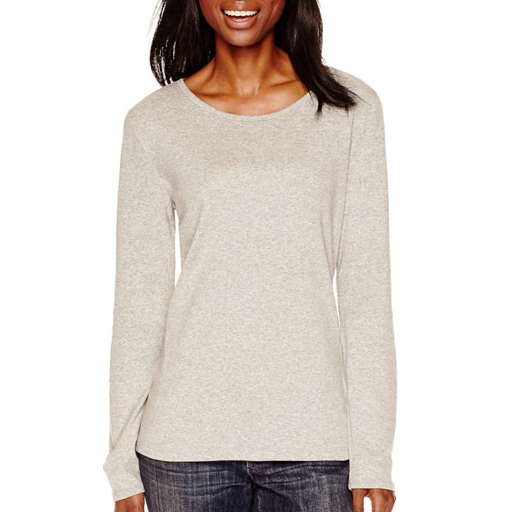Liz Claiborne Long-sleeve Knit T-shirt