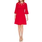Danny & Nicole 3/4 Sleeve Fit & Flare Dress