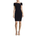 Scarlett Sleeveless Drape Sheath Dress-petites
