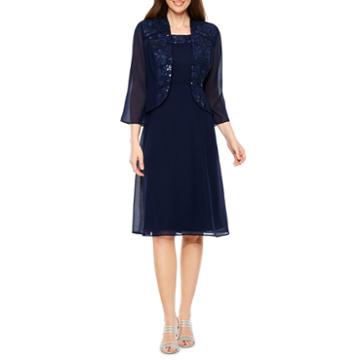 Maya Brooke 3/4 Sleeve Dress Set