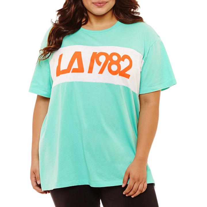 Flirtitude La 1982 Oversized Tee - Juniors Plus