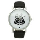 Olivia Pratt Owl Womens Black Strap Watch-a917349black