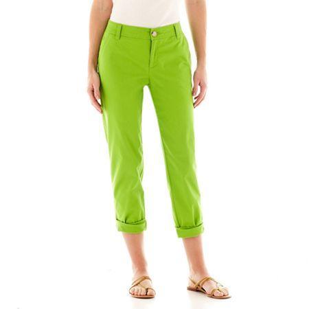 Liz Claiborne Chino Cropped Pants - Tall