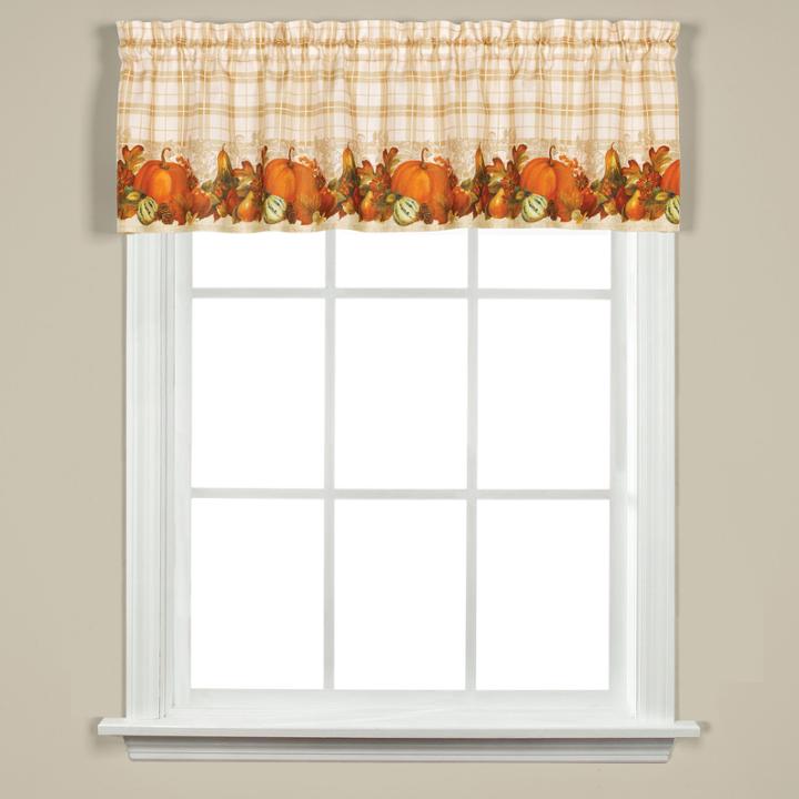 Saturday Knight Harvest Bounty Rod-pocket Tailored Valance