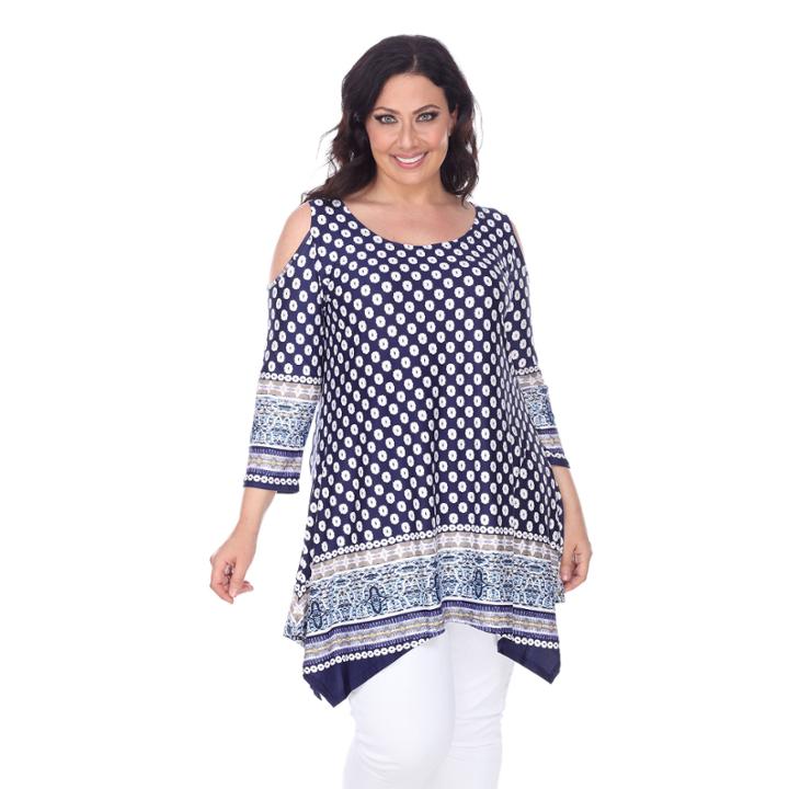White Mark Antonia Tunic Top Plus
