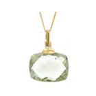 Limited Quantities! Green Amethyst 14k Gold Pendant Necklace