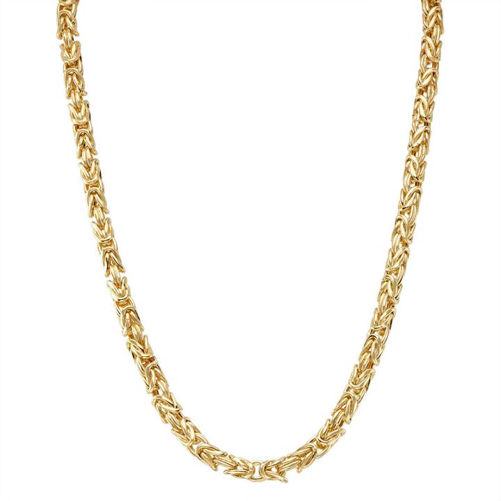 14k Gold Over Silver Semisolid 17 Inch Chain Necklace