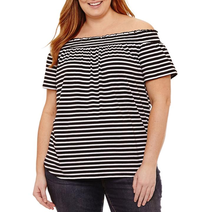 Liz Claiborne Short Sleeve T-shirt-plus