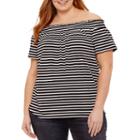 Liz Claiborne Short Sleeve T-shirt-plus