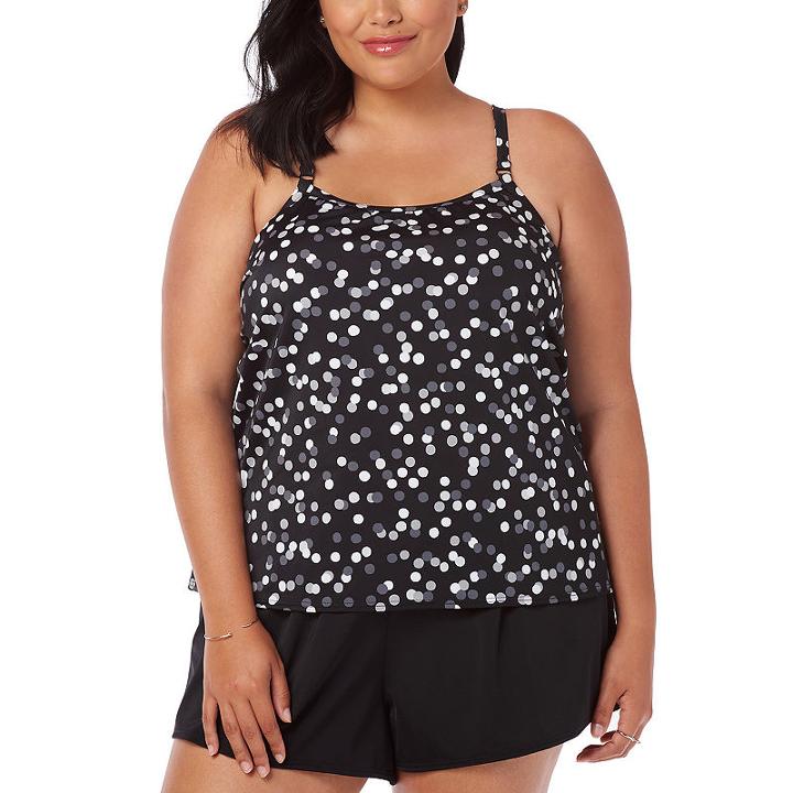 Trimshaper Control Dots One Piece Swimsuit Plus