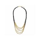 Natasha Fabric & Gold-tone Metal Necklace