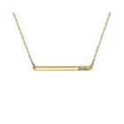 Personalized 14k Gold Over Sterling Silver Name Bar Necklace