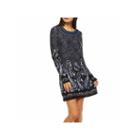 White Mark Sandrine Embroidered Embroidered Sweater Dress
