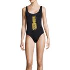 City Streets Pattern One Piece Swimsuit Juniors