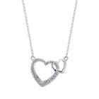 Footnotes Footnotes Womens Clear Heart Pendant Necklace