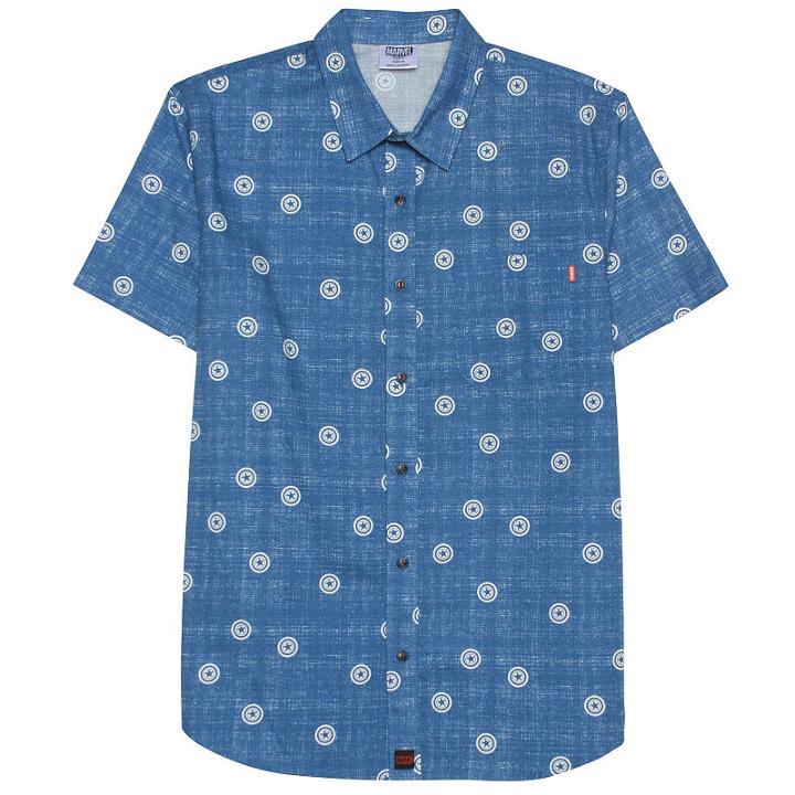 Captain Shield Button Down Shirt