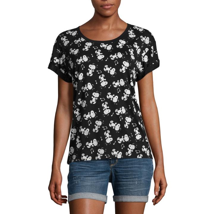 Mighty Fine. Short Sleeve Peanuts Graphic T-shirt