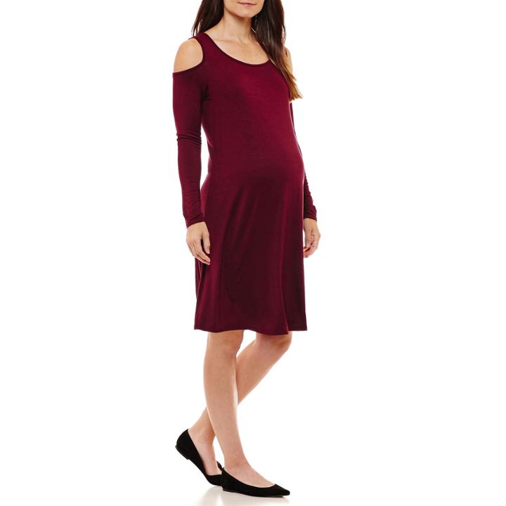 Cold Shoulder Solid Dress