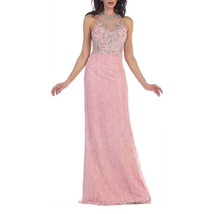 Formal Long Lace Evening Gown