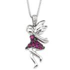 Lab-created Ruby & Diamond-accent Fairy Pendant Necklace