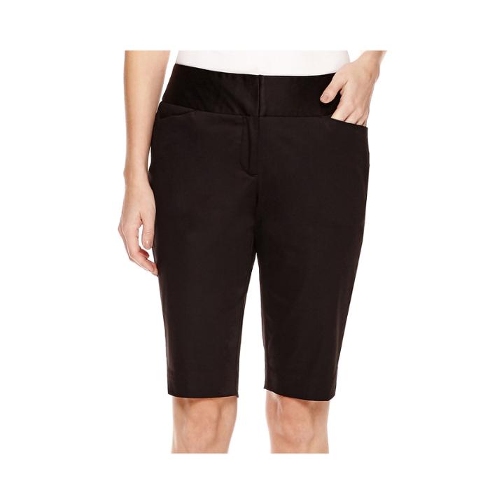 Worthington Sateen Bermuda Shorts - Petites