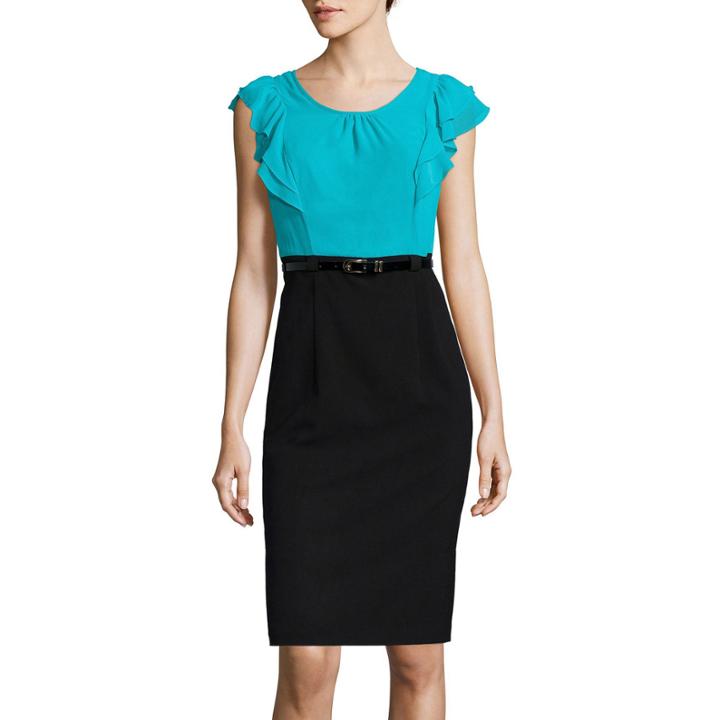 Alyx Flutter-sleeve Belted Dress