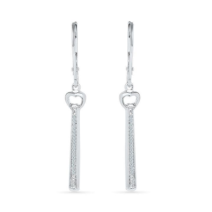 1/10 Ct. T.w. White Diamond Drop Earrings