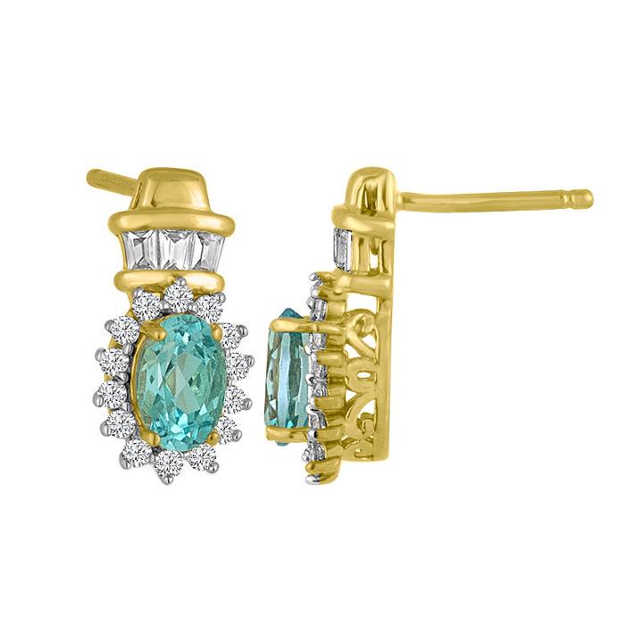 Genuine Blue Blue Topaz Drop Earrings