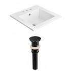 21-in. W 3h4-in. Ceramic Top Set In White Color -overflow Drain Incl.