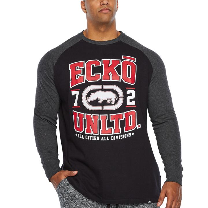 Ecko Unltd Long Sleeve Crew Neck T-shirt-big And Tall