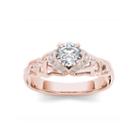 Womens 1/2 Ct. T.w. Genuine Round White Diamond 14k Gold Engagement Ring