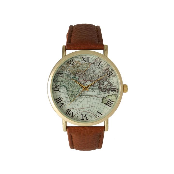 Olivia Pratt Womens Brown Strap Watch-15043cognac