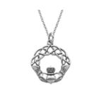 Sterling Silver Claddagh Pendant Necklace