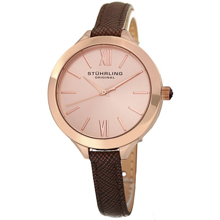 Stuhrling Womens Brown Strap Watch-sp15388