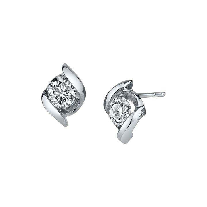 Sirena 1/3 Ct. T.w. Round Diamond 14k White Gold Earrings