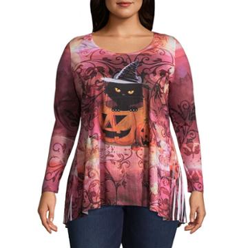 Unity World Wear Bewitching Purr Graphic Tee - Plus
