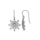 White Cubic Zirconia Sterling Silver Ear Pins