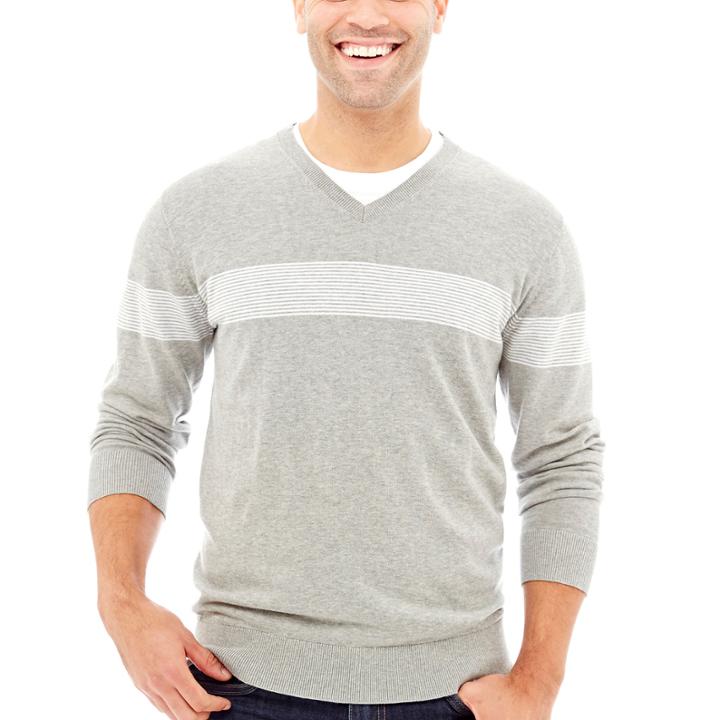 Claiborne Chest Stripe Sweater