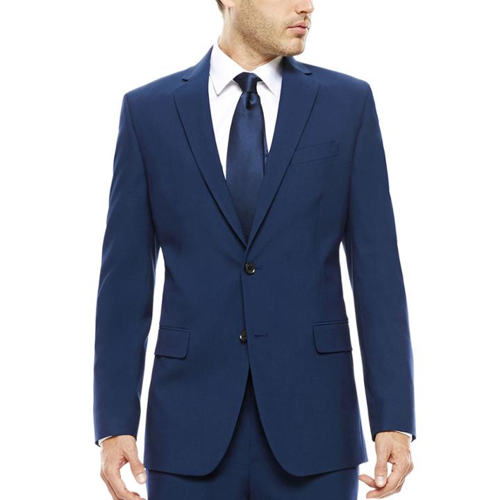 Jf J. Ferrar Blue Stretch Suit Jacket - Classic Fit