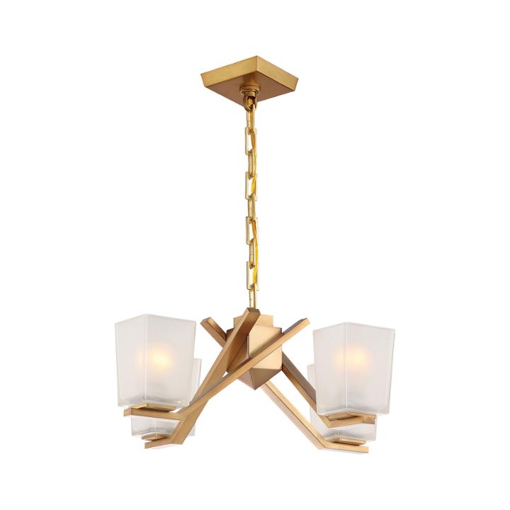 Filament Design 4-light Vintage Brass Chandelier